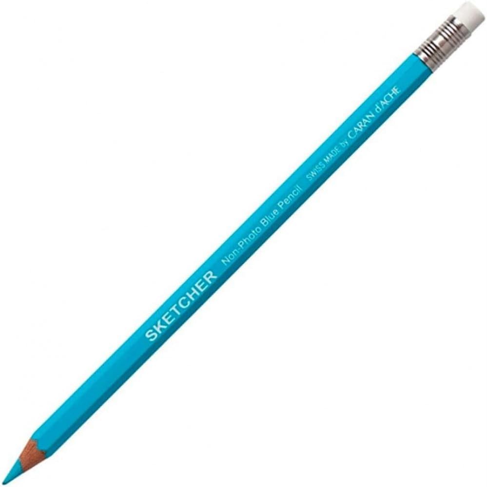 Caran d'Ache Sketcher Non-Photo Blue Pencil (Set of 2) – Erasable Artist Sketching Pencil