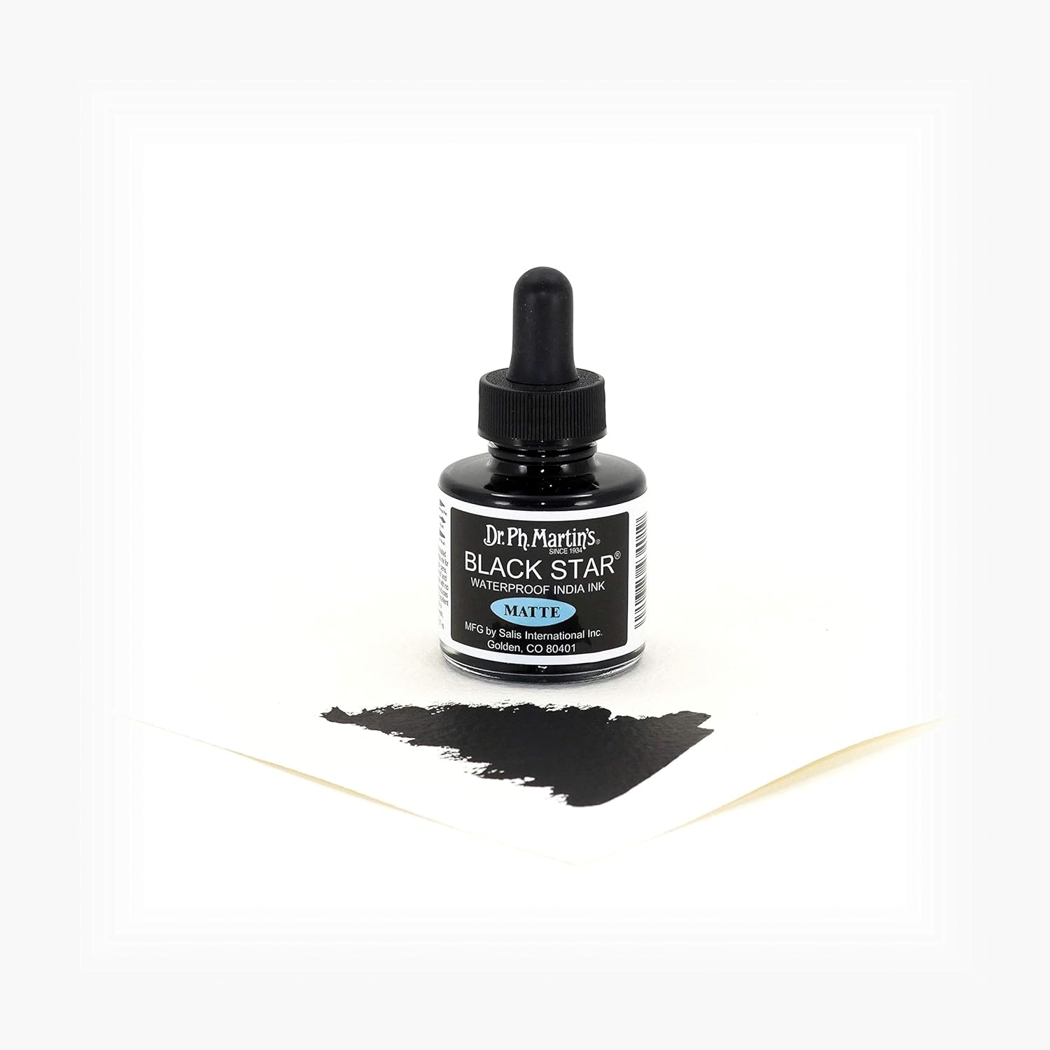 Dr. Ph. Martin's Black Star Hi-Carb Ink - Waterproof Matte