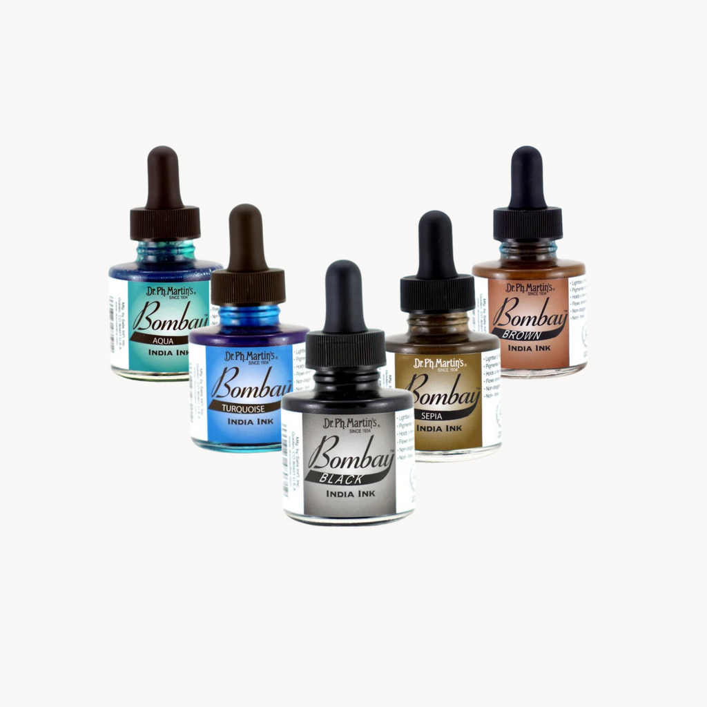 Dr. Ph. Martin’s Bombay India Ink — Waterproof Coloured Drawing Ink