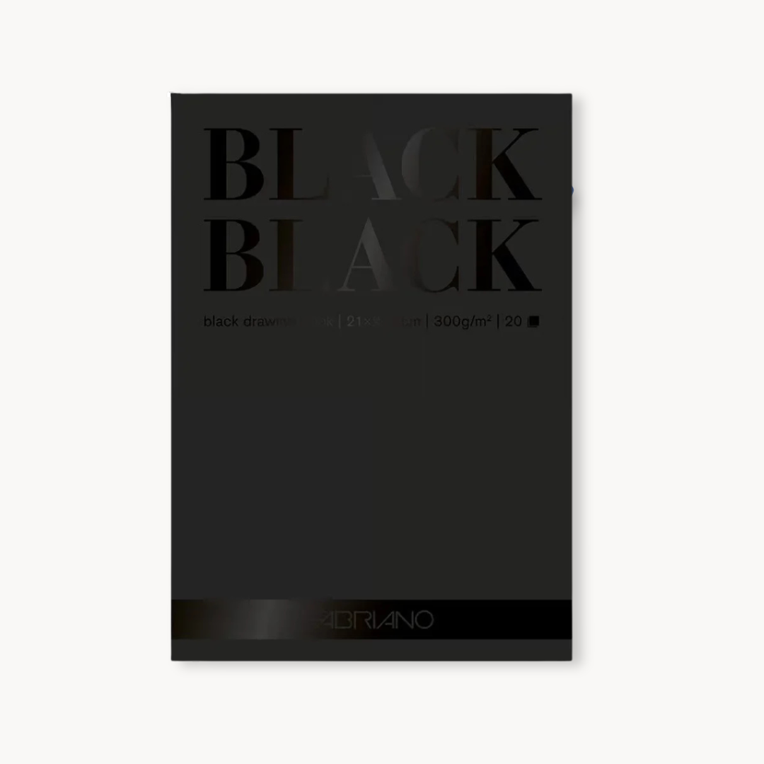 Fabriano Black Black Pad - 300gsm Ultra-Black Drawing Paper