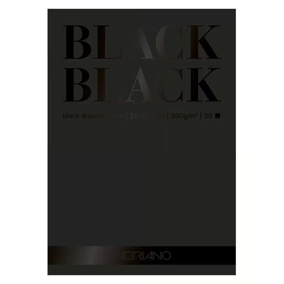 Fabriano Black Black Pad - 300gsm Ultra-Black Drawing Paper