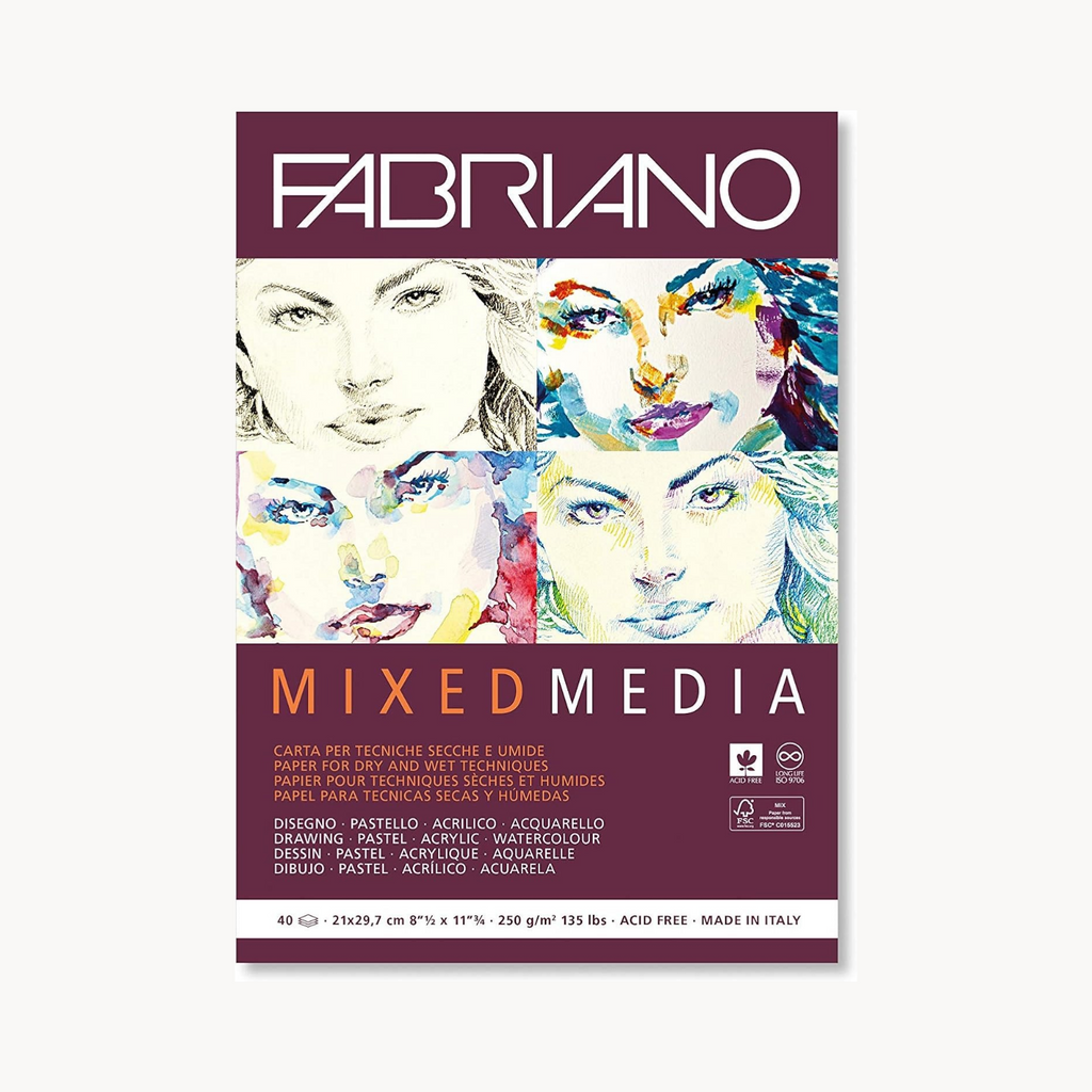 Fabriano Mixed Media Pads — 1264 Spiral 300gsm & Mixed Media 250gsm