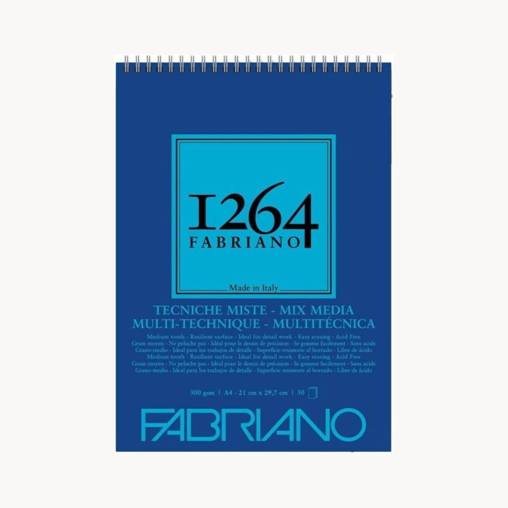 Fabriano Mixed Media Pads — 1264 Spiral 300gsm & Mixed Media 250gsm