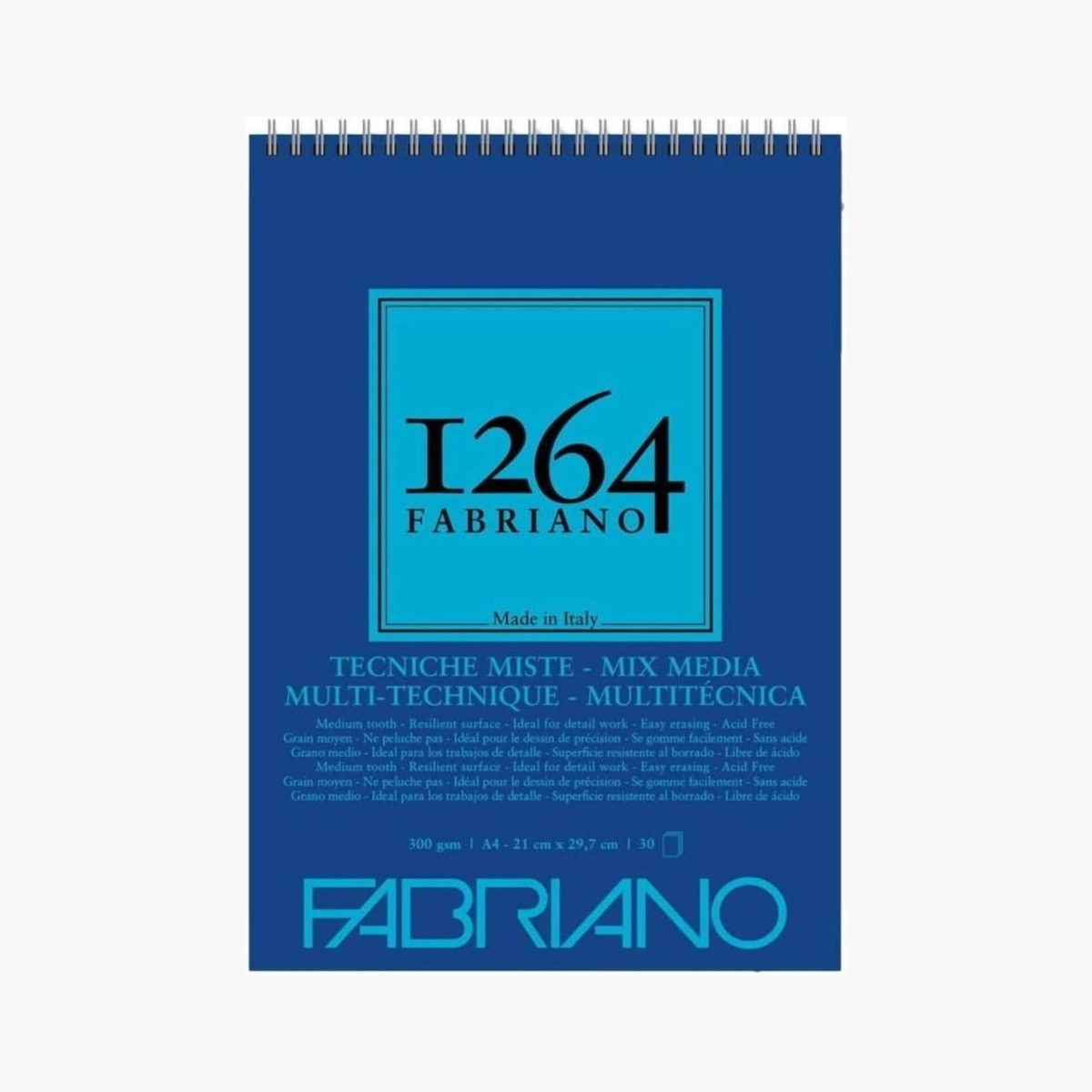 Fabriano Mixed Media Pads — 1264 Spiral 300gsm & Mixed Media 250gsm
