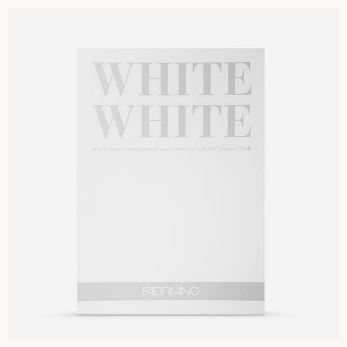 Fabriano White White Pad — 300gsm Bright White Drawing Card