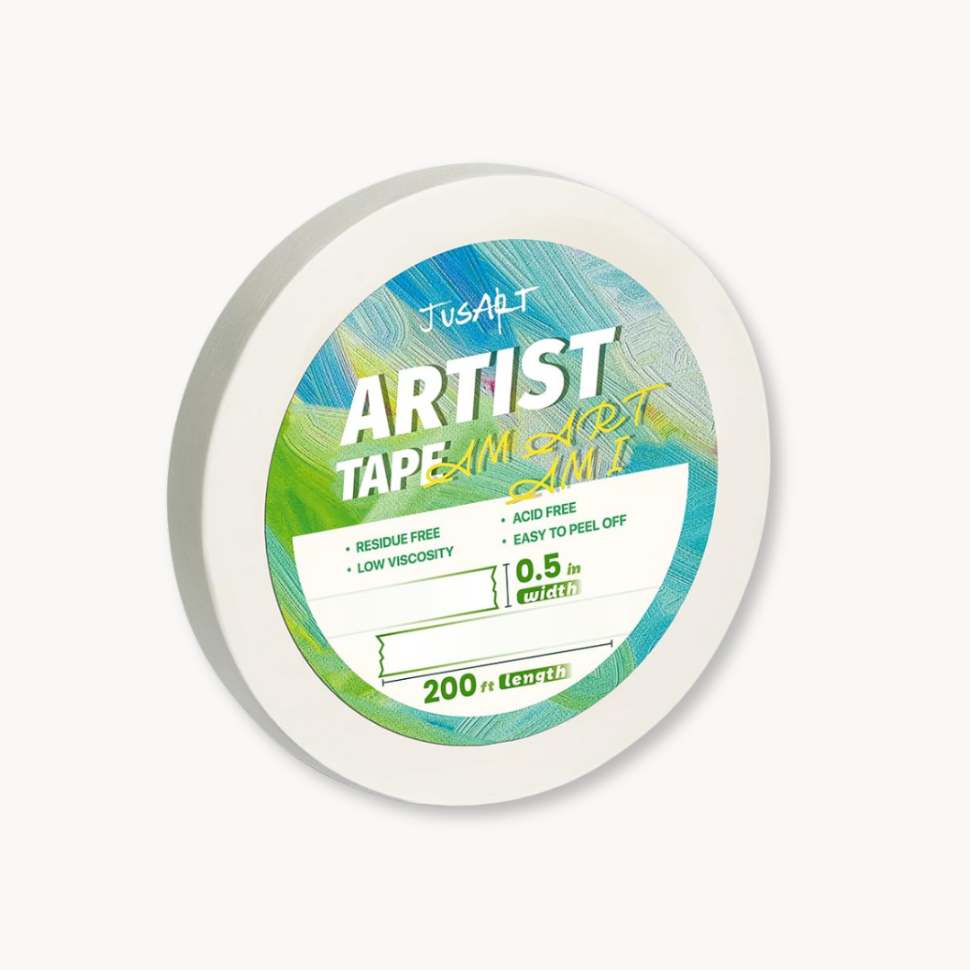 JusArt Artist Tape for Watercolor Paper - 1/2" x 200ft White