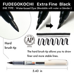 Kuretake Fudegokochi Brush Pen — Firm Felt Tip for Lettering & Illustration