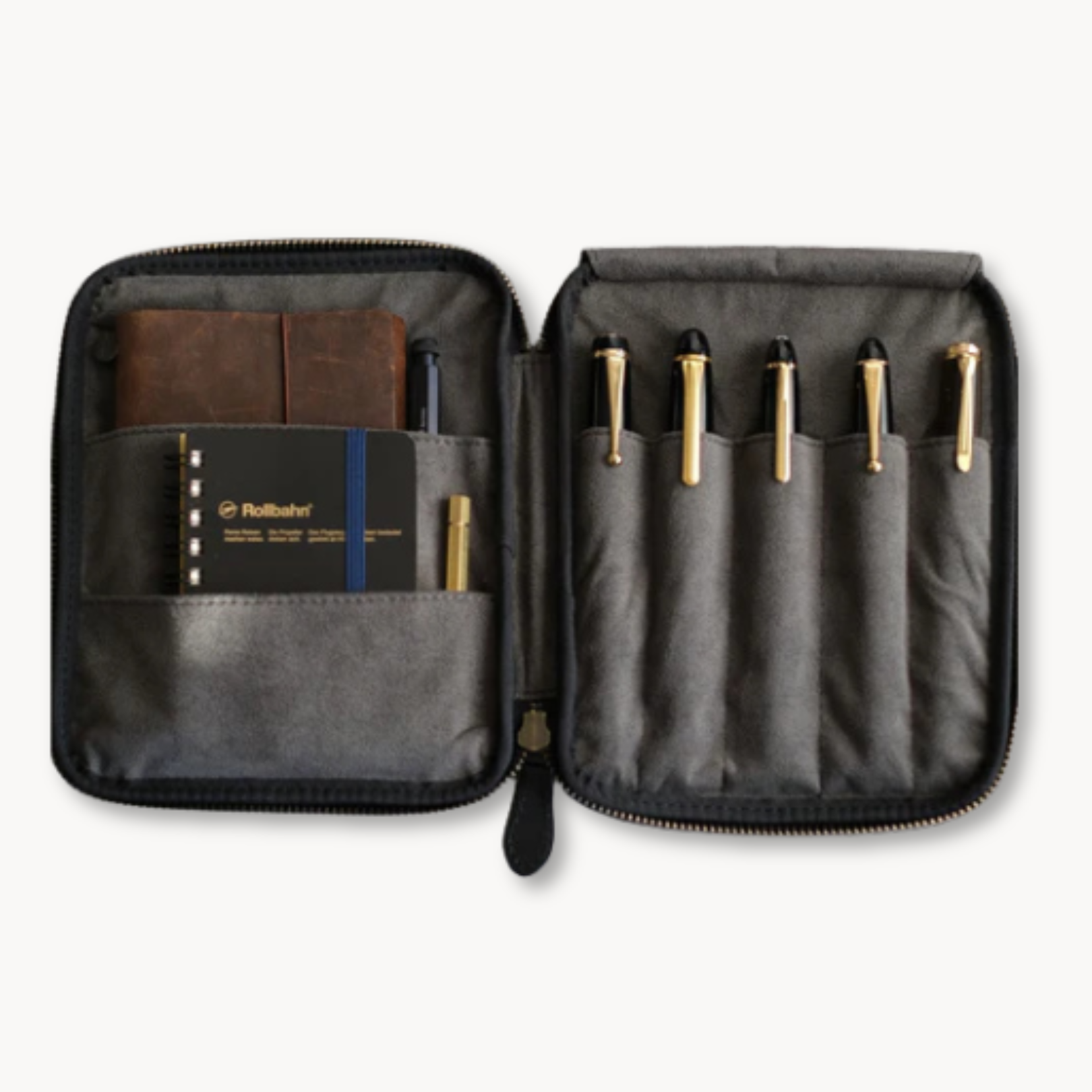 &Liebe Leather Zip Pen Case [Tochigi Leather]