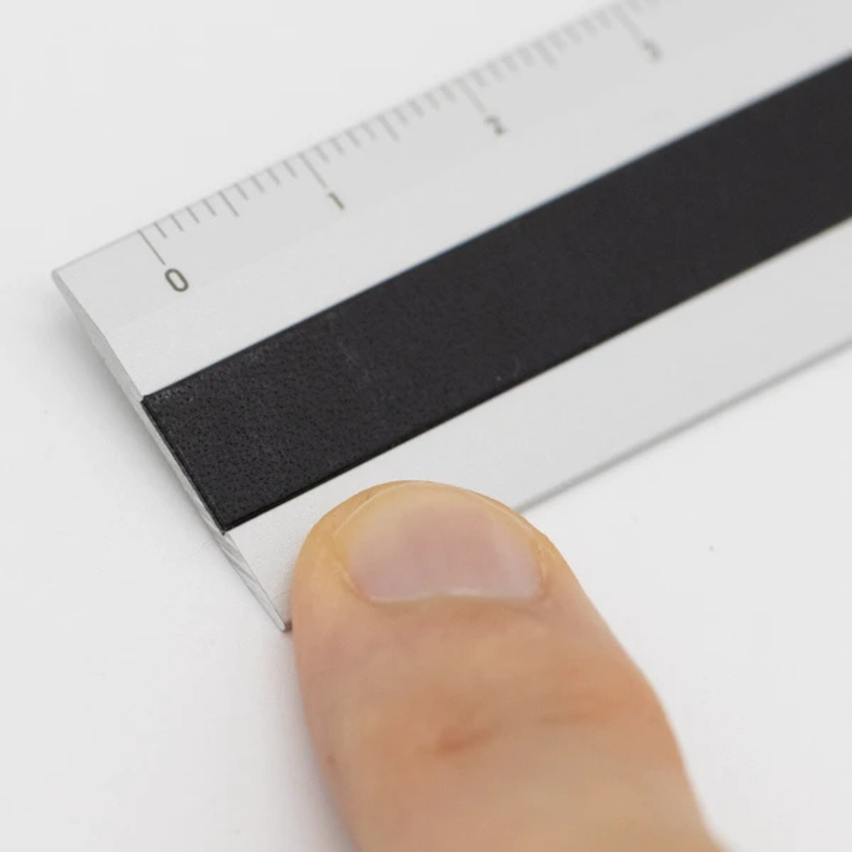 Luddite THIS INDUSTRIAL Hybrid Ruler — Aluminium × Buttero Leather