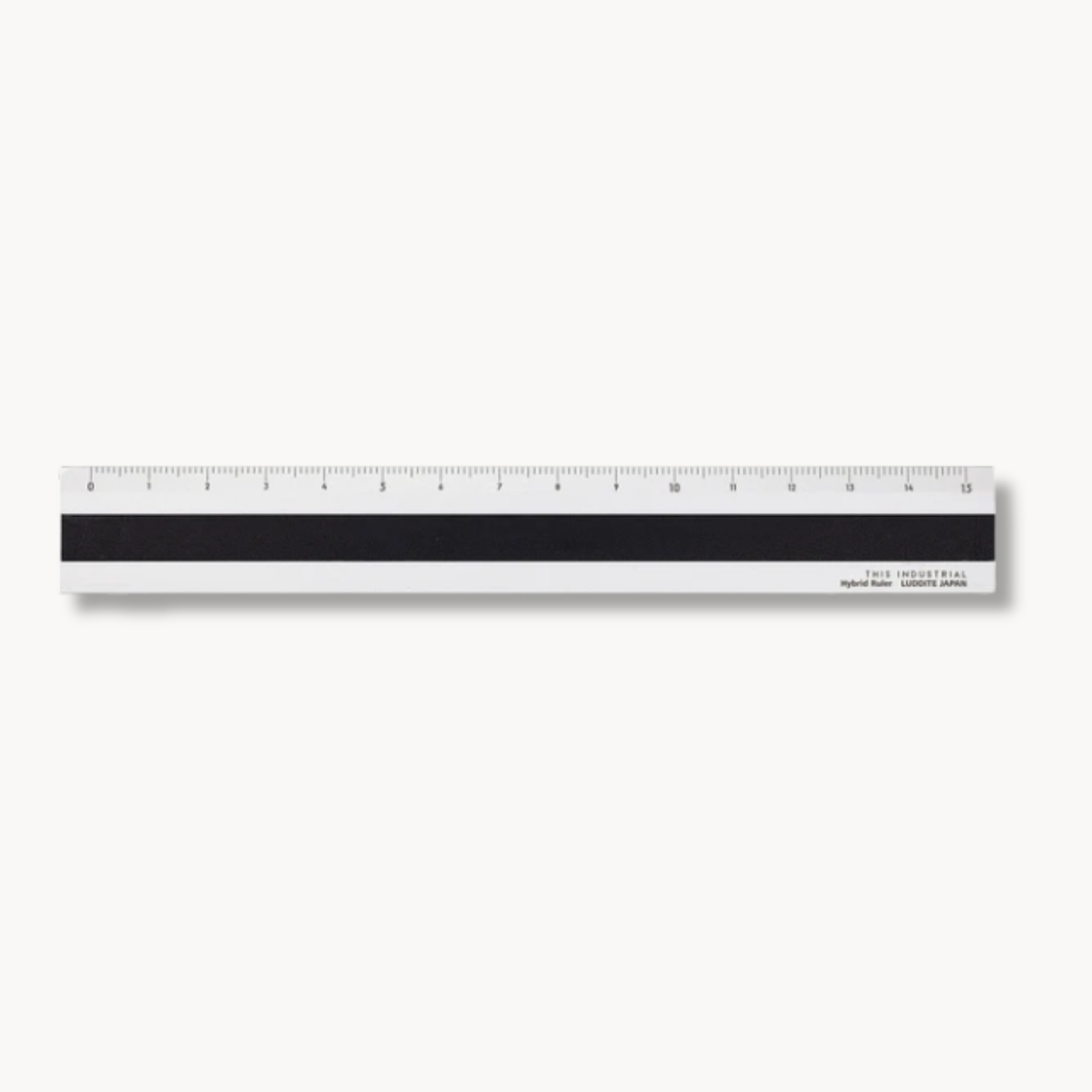 Luddite THIS INDUSTRIAL Hybrid Ruler — Aluminium × Buttero Leather