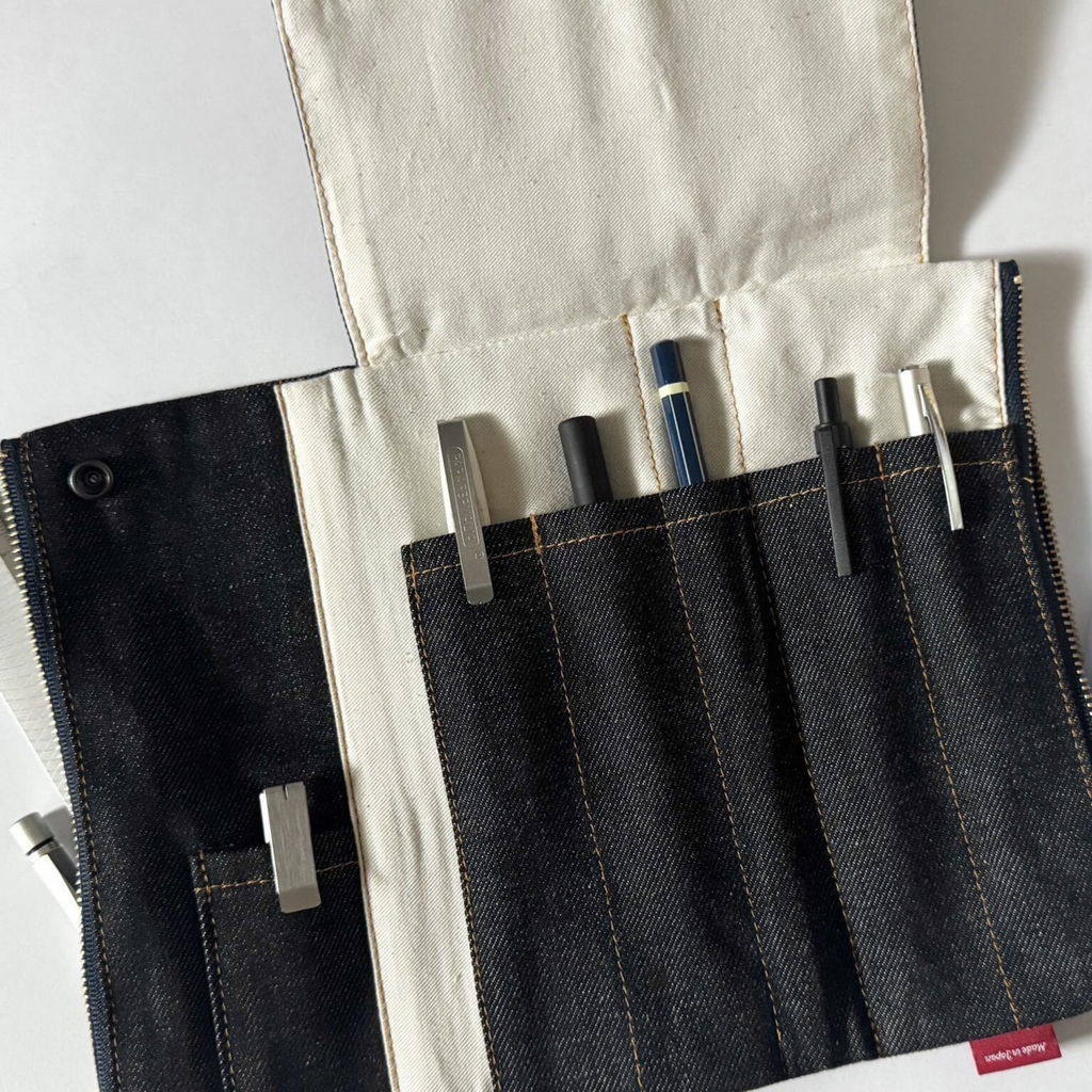 Luddite Denim Bendy Pen Case Essential — Okayama Denim