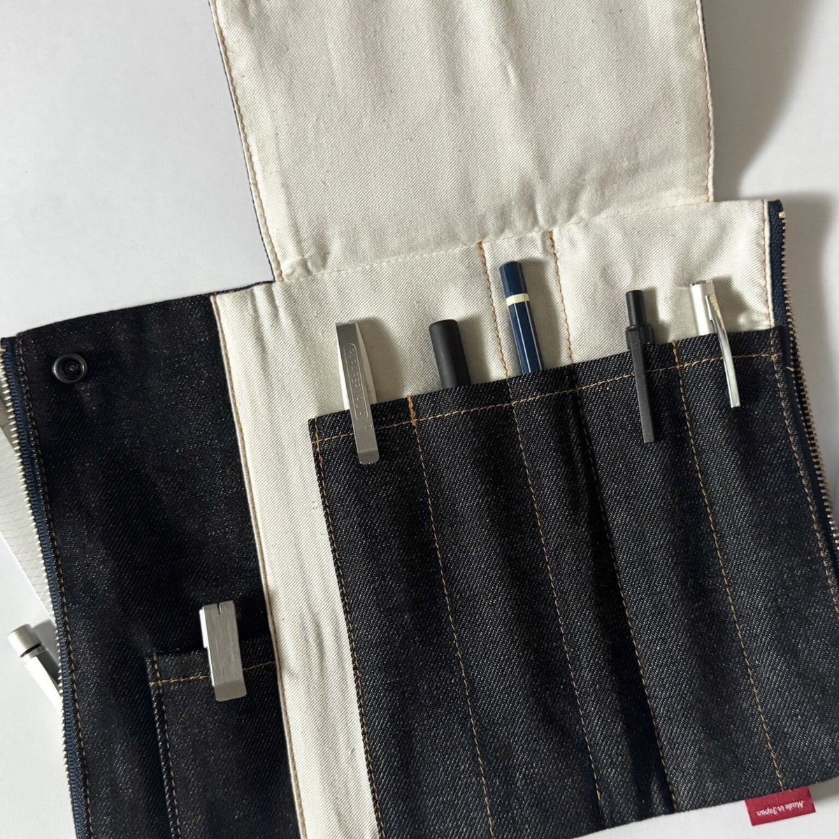 Luddite Denim Bendy Pen Case Essential — Okayama Denim