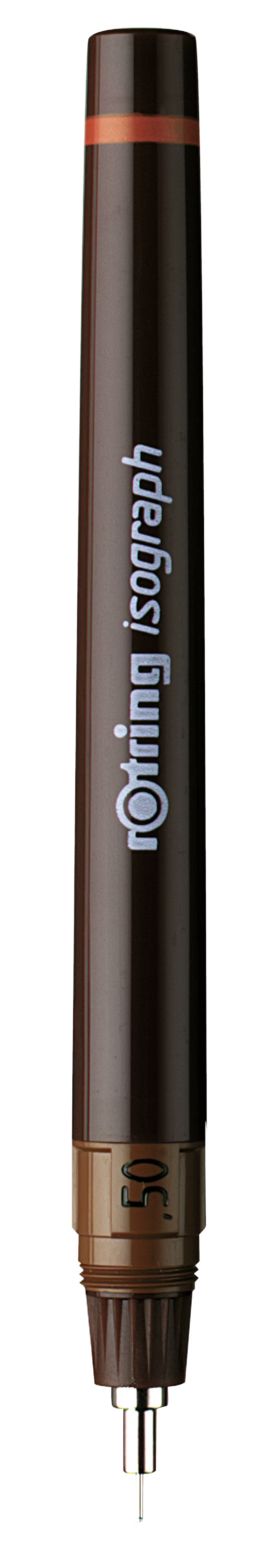 rOtring Isograph technical drawing pen 0.5mm with signature red ring and burgundy barrel
