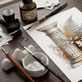The Pen & Ink Kit — Nib, Brush & Bottle