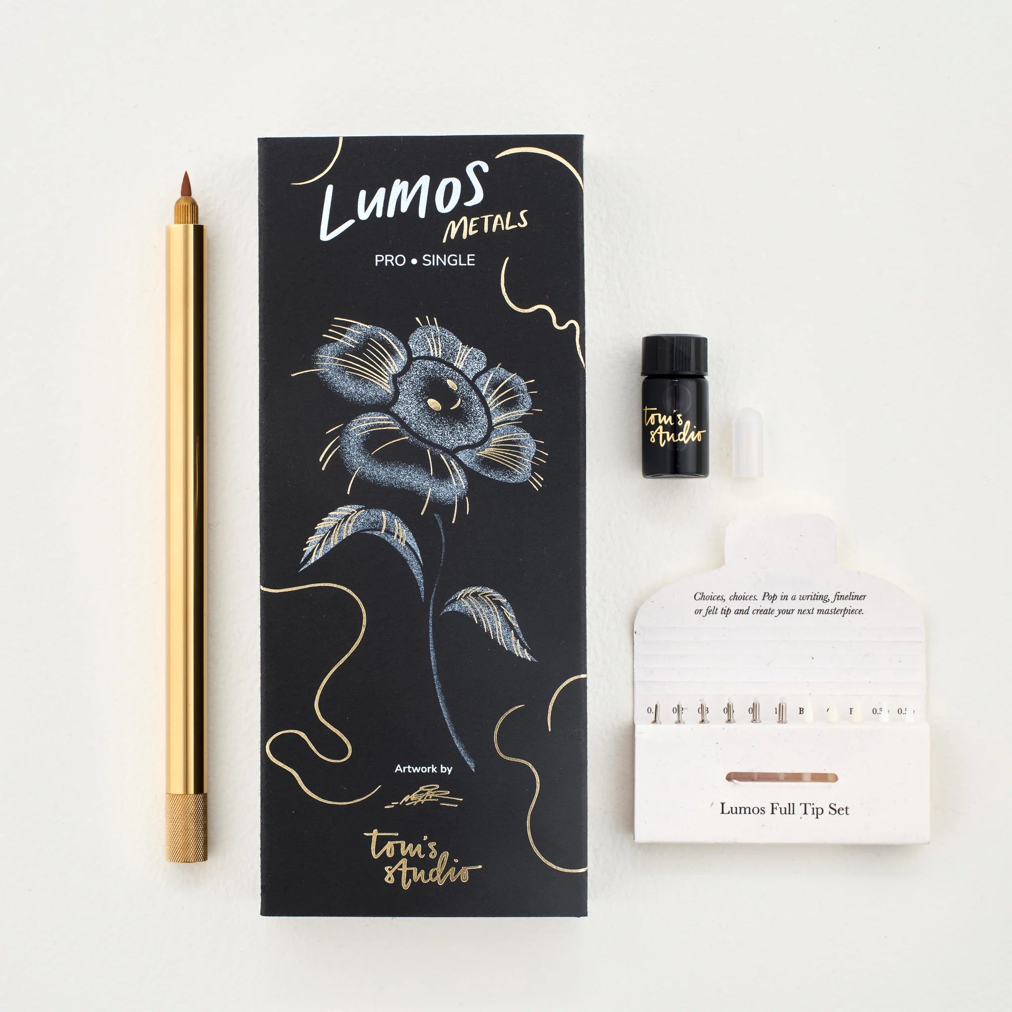 Tom’s Studio Lumos Pro Refillable Multi-Tip Artist Pen - Sustainable Design