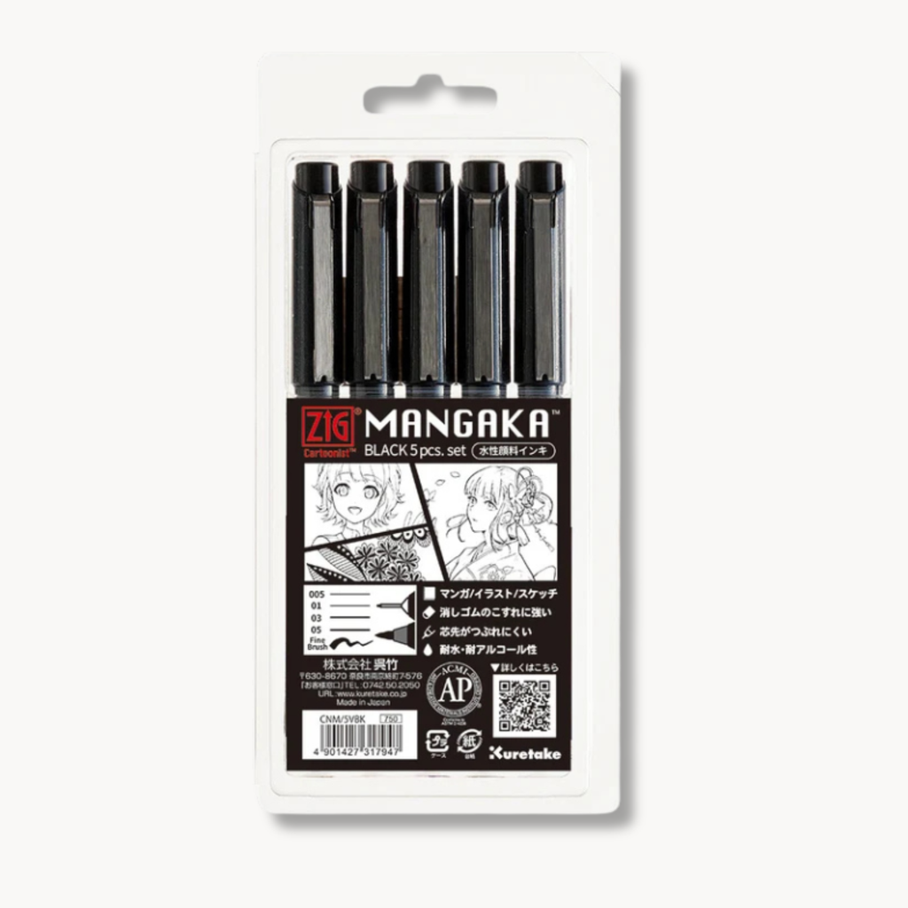 ZIG Cartoonist Mangaka — Manga Drawing Pens, All Sizes