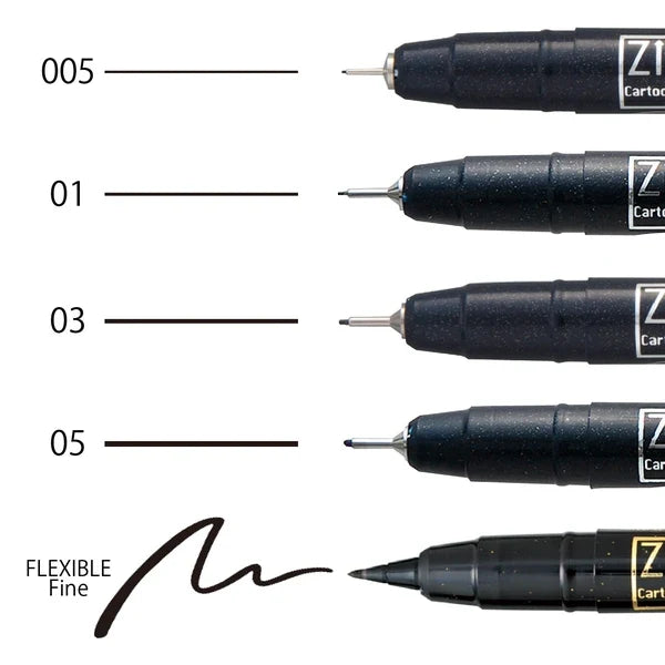 ZIG Cartoonist Mangaka — Manga Drawing Pens, All Sizes