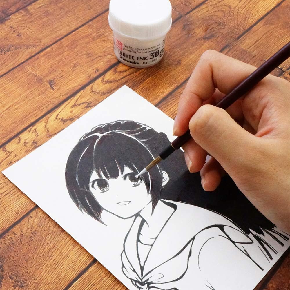 ZIG Cartoonist White Ink 30ml - Ultra-Opaque Highlight Ink