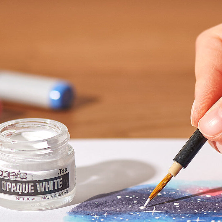 Copic Opaque White 10ml - Premium Highlight Ink with Brush
