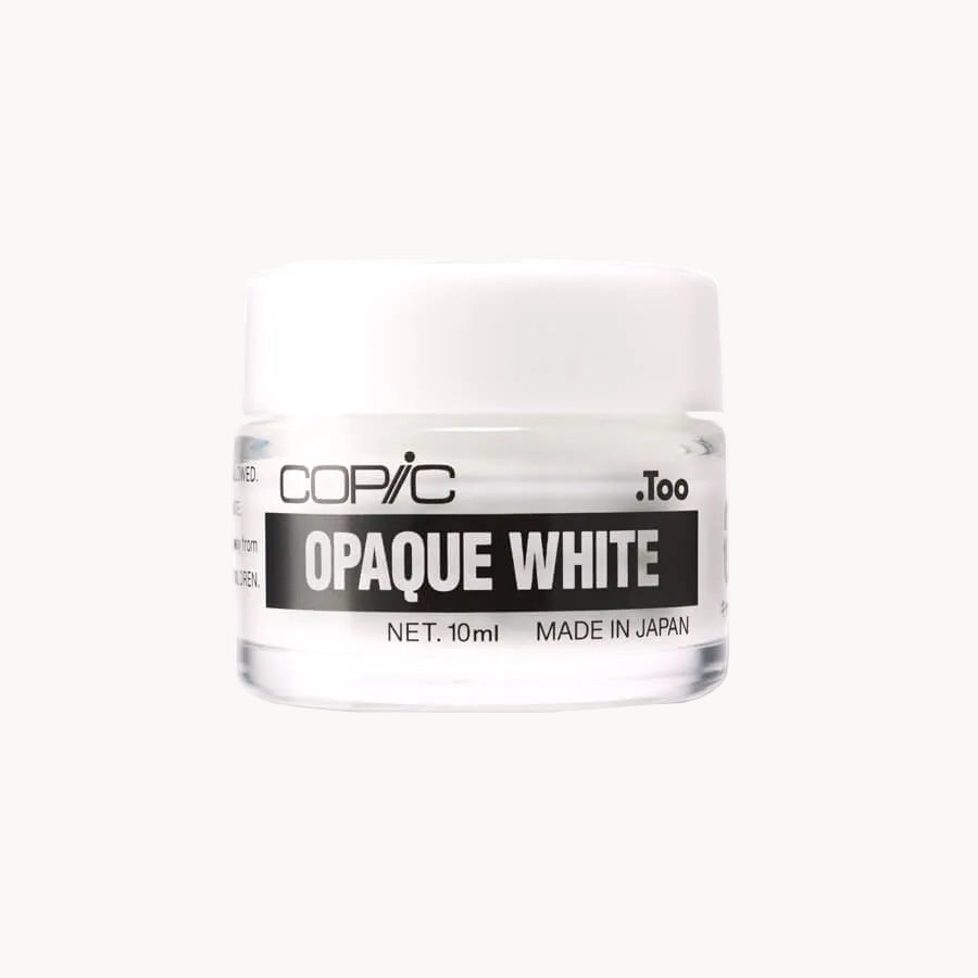 Copic Opaque White 10ml - Premium Highlight Ink with Brush