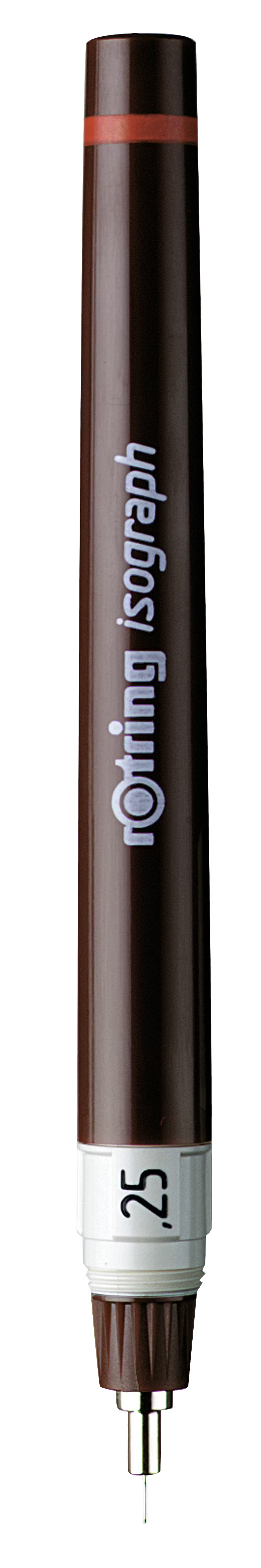 rOtring Isograph technical drawing pen 0.25mm with signature red ring and burgundy barrel